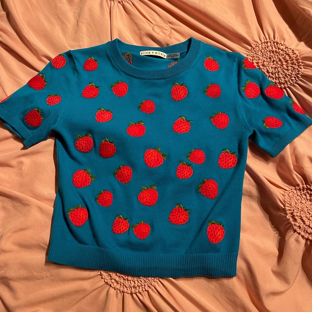 Alice + Olivia Strawberry Top